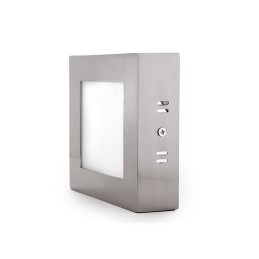 Plafón LED 6W 430Lm 6000ºK Cuadrado Niquel Satinado 50.000H [GL-PL-SM6SN-CW]