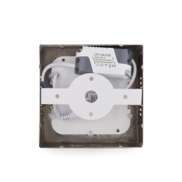Plafón LED 6W 430Lm 6000ºK Cuadrado Niquel Satinado 50.000H [GL-PL-SM6SN-CW]