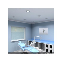 Plafón LED 6W 430Lm 6000ºK Cuadrado Niquel Satinado 50.000H [GL-PL-SM6SN-CW]