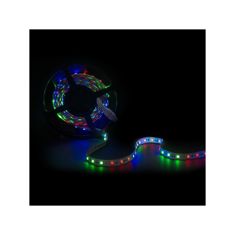 Tira de 270 LEDs 50W 2.600Lm SMD5050 12VDC IP25 Chasing Mágica Digital x5M 40.000H [CA-CM-5050-270-IP25]-Multicolor