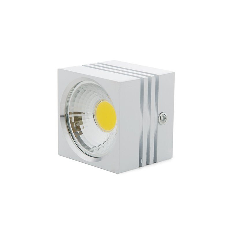 Foco Downlight LED de  Superficie 3W 252.2Lm 3000ºK Cuadrado 40.000H [BF-MZ3002-3W-W-R-WW]