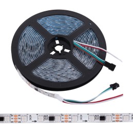 Tira de 270 LEDs 50W 2.600Lm SMD5050 12VDC IP65 Chasing Mágica Digital x5M 40.000H [CA-CM-5050-270-IP65]-Multicolor