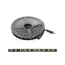 Tira de 300 LEDs 72W 4.200Lm CRI85 6000ºK SMD5050 12VDC IP65 Pcb Negro x5M 40.000H [CA-5050-300-IP65-B-CW]-Blanco Frío