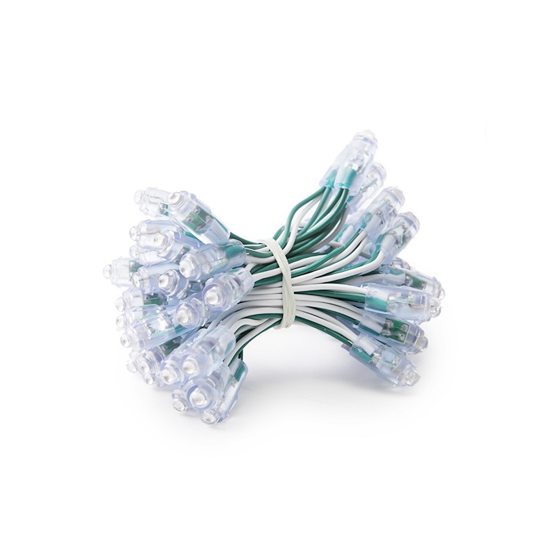 Pixel LED 0.1W 2Lm 9Mm 5V Epistar (Cadena 50 Unidades) Verde 50.000H [DE-PIX-9-G]