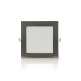 Placa LED 12W 860Lm 6000ºK Cuadrada Niquel Satinado 50.000H [GL-CL-S12N-CW]