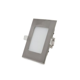 Placa LED 6W 480Lm 6000ºK Cuadrada Niquel Satinado 50.000H [GL-CL-S6N-CW]