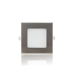 Placa LED 6W 480Lm 6000ºK Cuadrada Niquel Satinado 50.000H [GL-CL-S6N-CW]