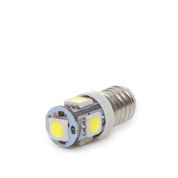 Bombilla LED E10 1W 90Lm 6000ºK 12VDC LEDs 40.000H [CA-E10-5MD5050-CW]