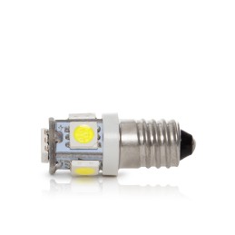 Bombilla LED E10 1W 90Lm 6000ºK 12VDC LEDs 40.000H [CA-E10-5MD5050-CW]