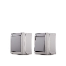 Interruptor Panasonic Pacific 10A 250V IP54 Gris