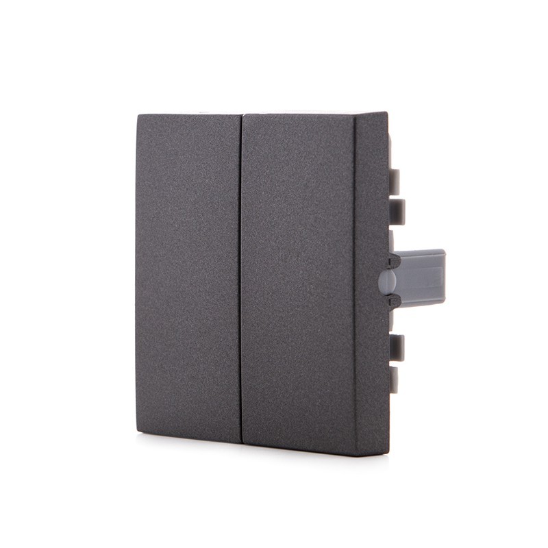 Tecla Partida Panasonic Novella Interruptor/Conmutador Doble, Color Fume (Compatible Karre)