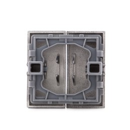 Tecla Partida Panasonic Novella Interruptor/Conmutador Doble, Color Fume (Compatible Karre)