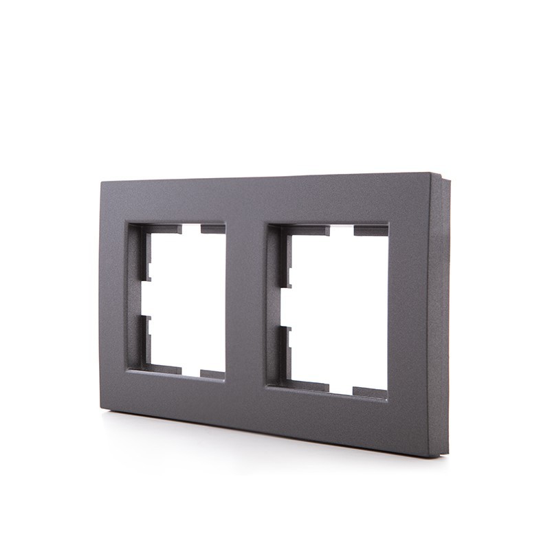 Marco Panasonic Novella 2 Elementos Horizontal/Vertical Tecnopolímero, Fume (Compatible Karre)