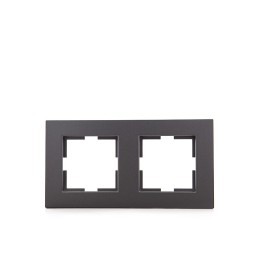 Marco Panasonic Novella 2 Elementos Horizontal/Vertical Tecnopolímero, Fume (Compatible Karre)