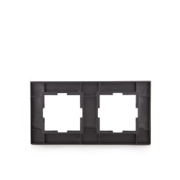 Marco Panasonic Novella 2 Elementos Horizontal/Vertical Tecnopolímero, Fume (Compatible Karre)