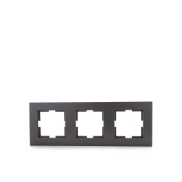 Marco Panasonic Novella 3 Elementos Horizontal/Vertical , Tecnopolímero, Fume (Compatible Mecanismo Karre)