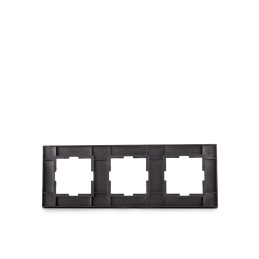 Marco Panasonic Novella 3 Elementos Horizontal/Vertical , Tecnopolímero, Fume (Compatible Mecanismo Karre)