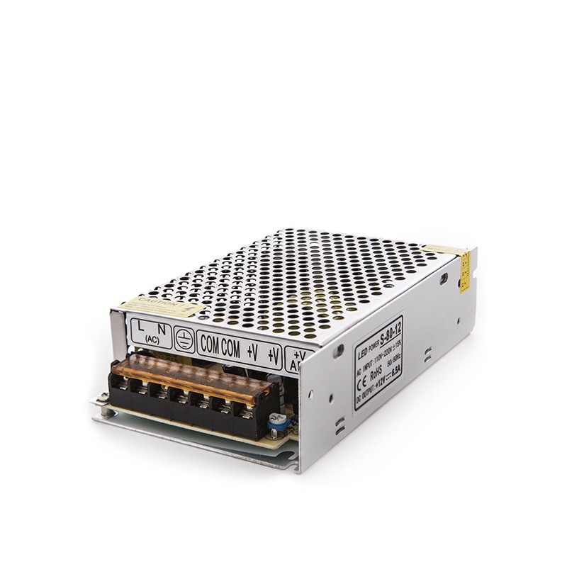 Transformador LED 230VAC/12VDC 80W 6,5A IP25