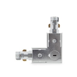 Conector 90º Carril Bifásico Blanco