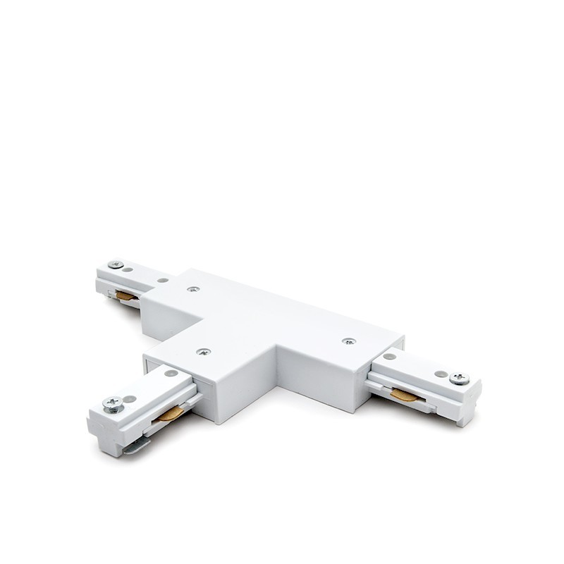 Conector T Carril Bifásico Blanco