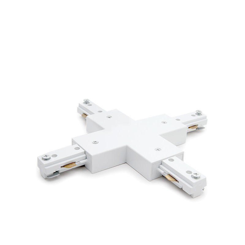 Conector X Carril Bifásico Blanco