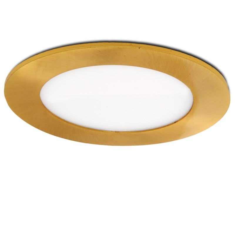 Placa LED 6W 449Lm  3000ºK Circular Dorado 50.000H [GL-CL-R6N-G-WW]