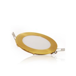 Placa LED 6W 449Lm  3000ºK Circular Dorado 50.000H [GL-CL-R6N-G-WW]