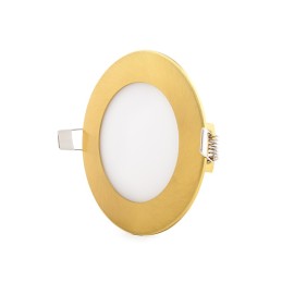 Placa LED 6W 449Lm  3000ºK Circular Dorado 50.000H [GL-CL-R6N-G-WW]