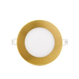 Placa LED 6W 449Lm  3000ºK Circular Dorado 50.000H [GL-CL-R6N-G-WW]