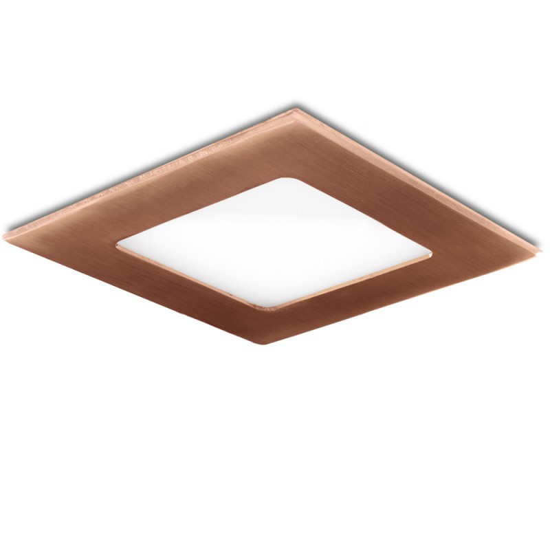 Placa LED 6W 449Lm  3000ºK Cuadrada Bronce 50.000H [GL-CL-S6N-B-WW]