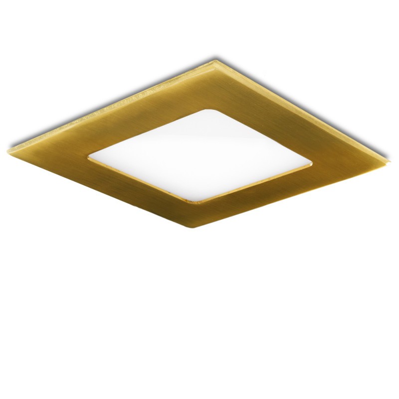 Placa LED 6W 449Lm  3000ºK Cuadrada Dorado 50.000H [GL-CL-S6N-G-WW]