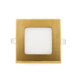 Placa LED 6W 449Lm  3000ºK Cuadrada Dorado 50.000H [GL-CL-S6N-G-WW]