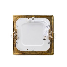 Placa LED 6W 449Lm  3000ºK Cuadrada Dorado 50.000H [GL-CL-S6N-G-WW]