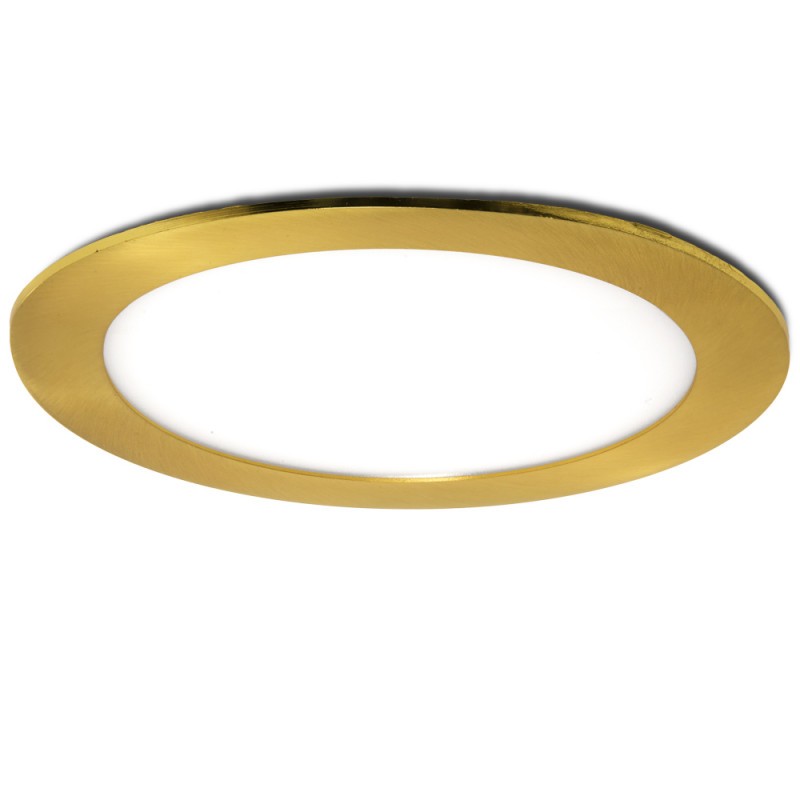 Placa LED 18W 1217Lm  3000ºK Circular Dorado 50.000H [GL-CL-R18N-G-WW]