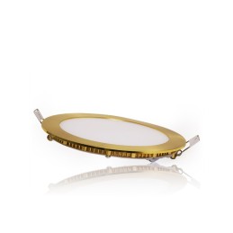 Placa LED 18W 1217Lm  3000ºK Circular Dorado 50.000H [GL-CL-R18N-G-WW]