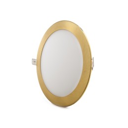 Placa LED 18W 1217Lm  3000ºK Circular Dorado 50.000H [GL-CL-R18N-G-WW]