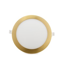 Placa LED 18W 1217Lm  3000ºK Circular Dorado 50.000H [GL-CL-R18N-G-WW]