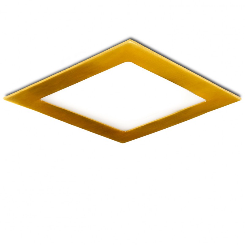 Placa LED 18W 1217Lm  3000ºK Cuadrada Dorado 50.000H [GL-CL-S18N-G-WW]