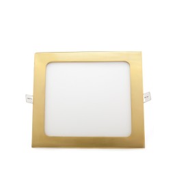 Placa LED 18W 1217Lm  3000ºK Cuadrada Dorado 50.000H [GL-CL-S18N-G-WW]