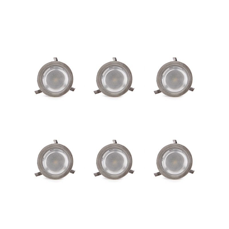 Juego 6 0.3W 30Lm Focos LED Empotrar IP54 Driver 50.000H [SC-6B105ASET]