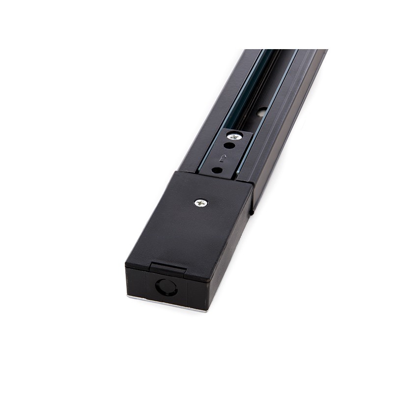 Carril Bifásico Focos LED 1M Negro