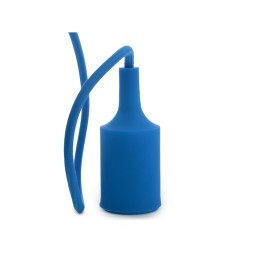 Portalámparas E27 Cable - Rosetón - Color Azúl