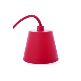 Portalámparas E27 Cable - Rosetón - Color Rojo