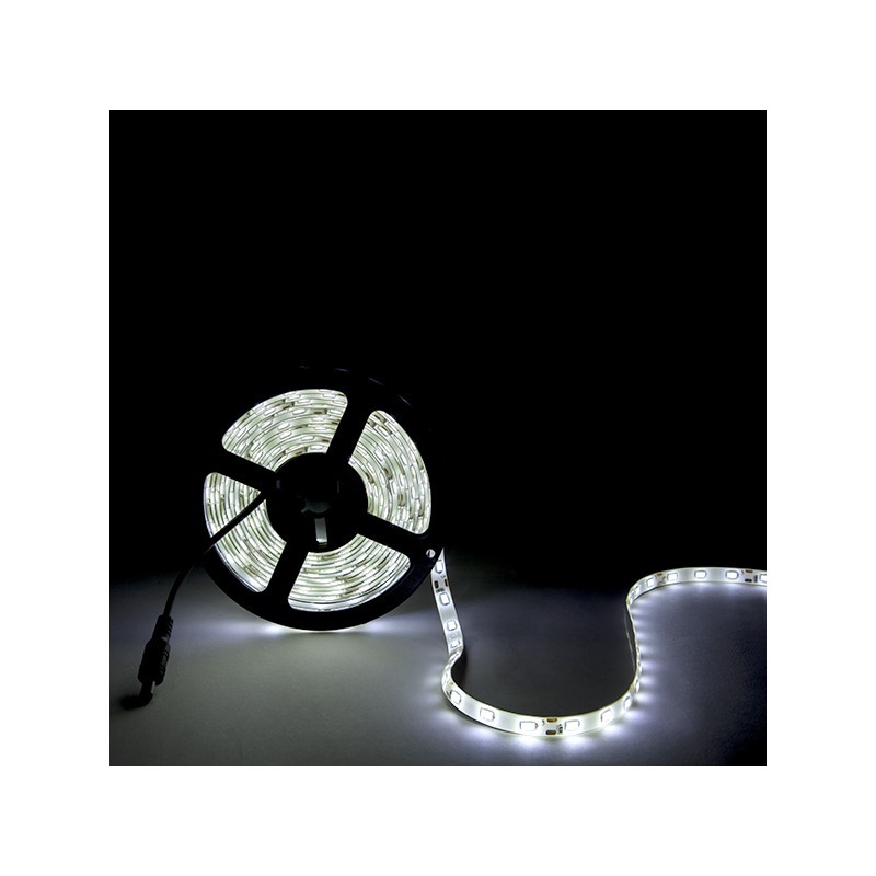 Tira de 300 LEDs 80W 4.400Lm CRI85 6000ºK SMD5630 12VDC x5M 40.000H [CA-PL219010-CW]-Blanco Frío
