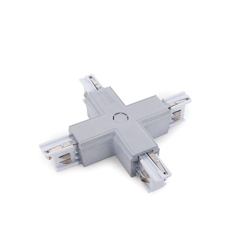 Conector + Carril Trifásico Plata