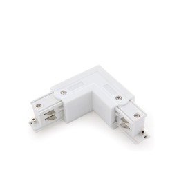 Conector L Carril Trifásico Blanco