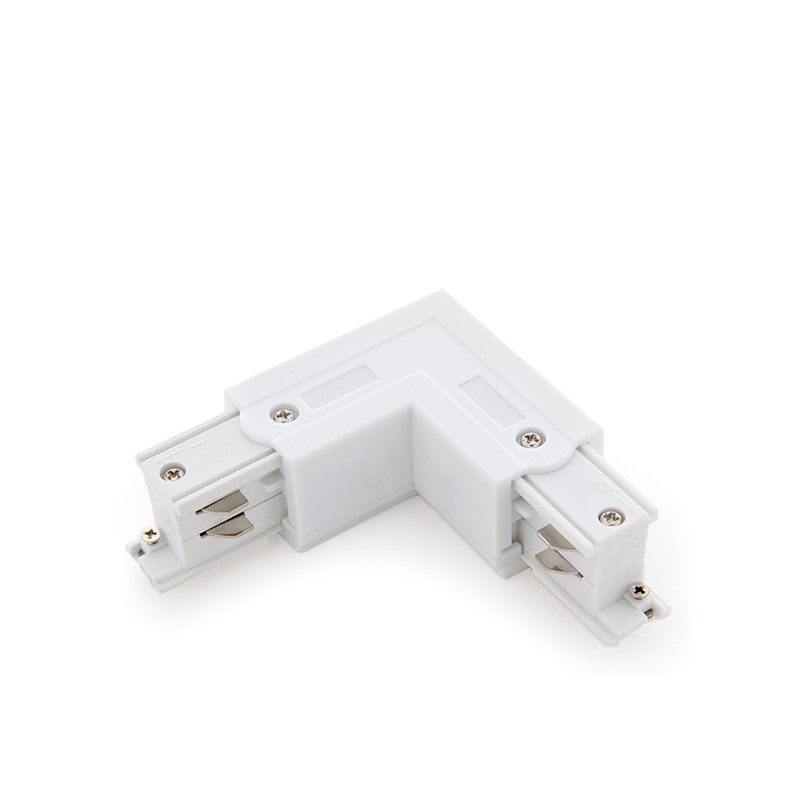 Conector L Carril Trifásico Blanco