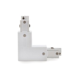 Conector L Carril Trifásico Blanco