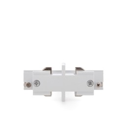 Conector Recto Carril Trifásico Blanco