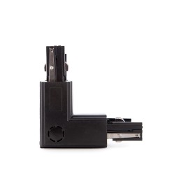 Conector L Carril Trifásico Negro